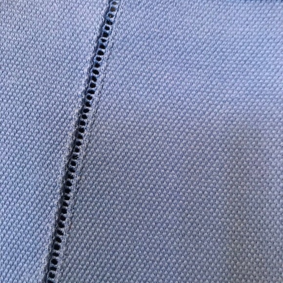 REISS Light Blue Cotton Mixed Knit Eyelet Bodycon Dress size UK6 EU34 US2 - Picture 5 of 11